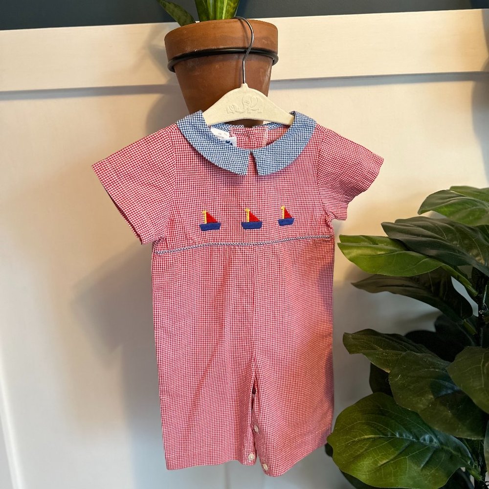 Sailboat Gingham Jon Jon